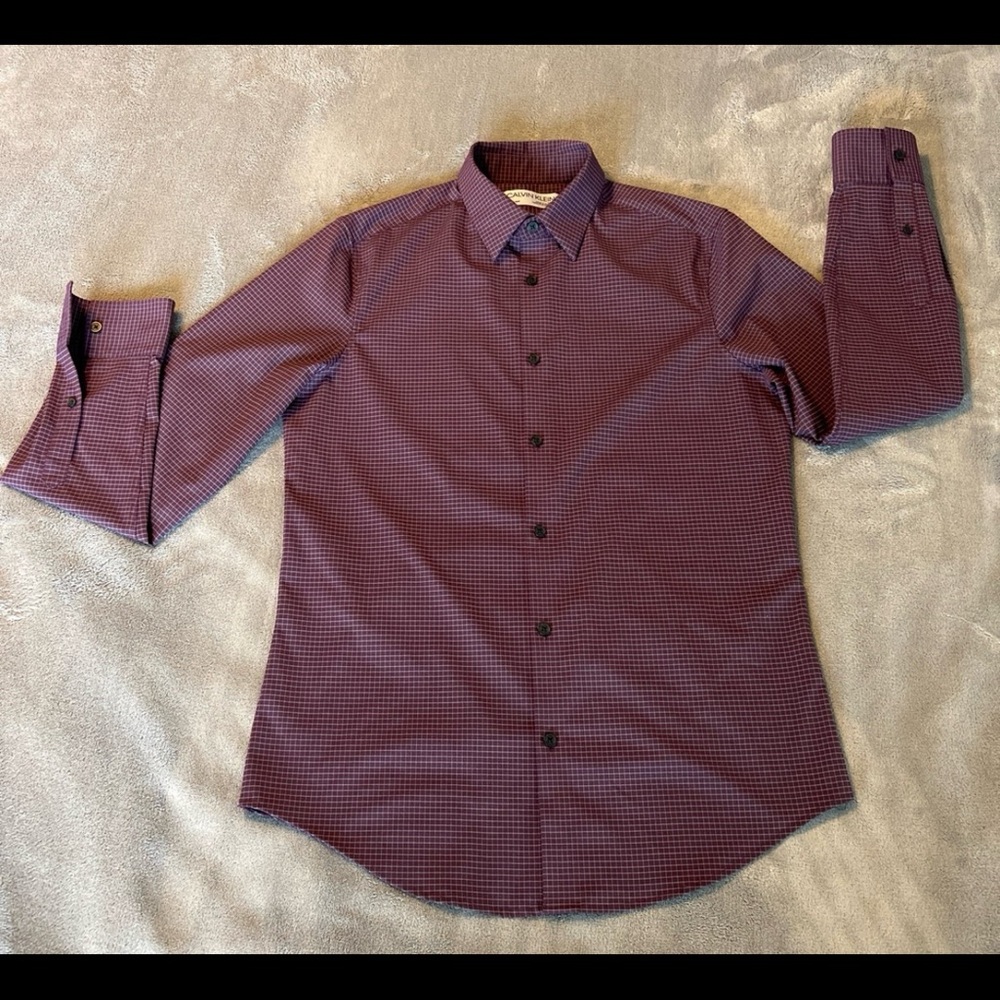 Calvin Klein Move 365 Men’s Long Sleeve Dress Shirt Size S